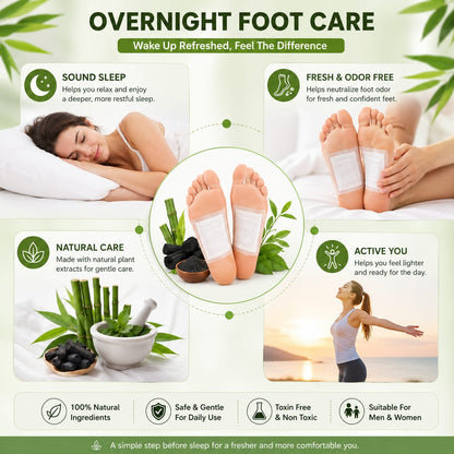 Premium Natural Foot Detox Patch – Deep Sleep, Foot Odor & Fatigue Relief (10 Patches)